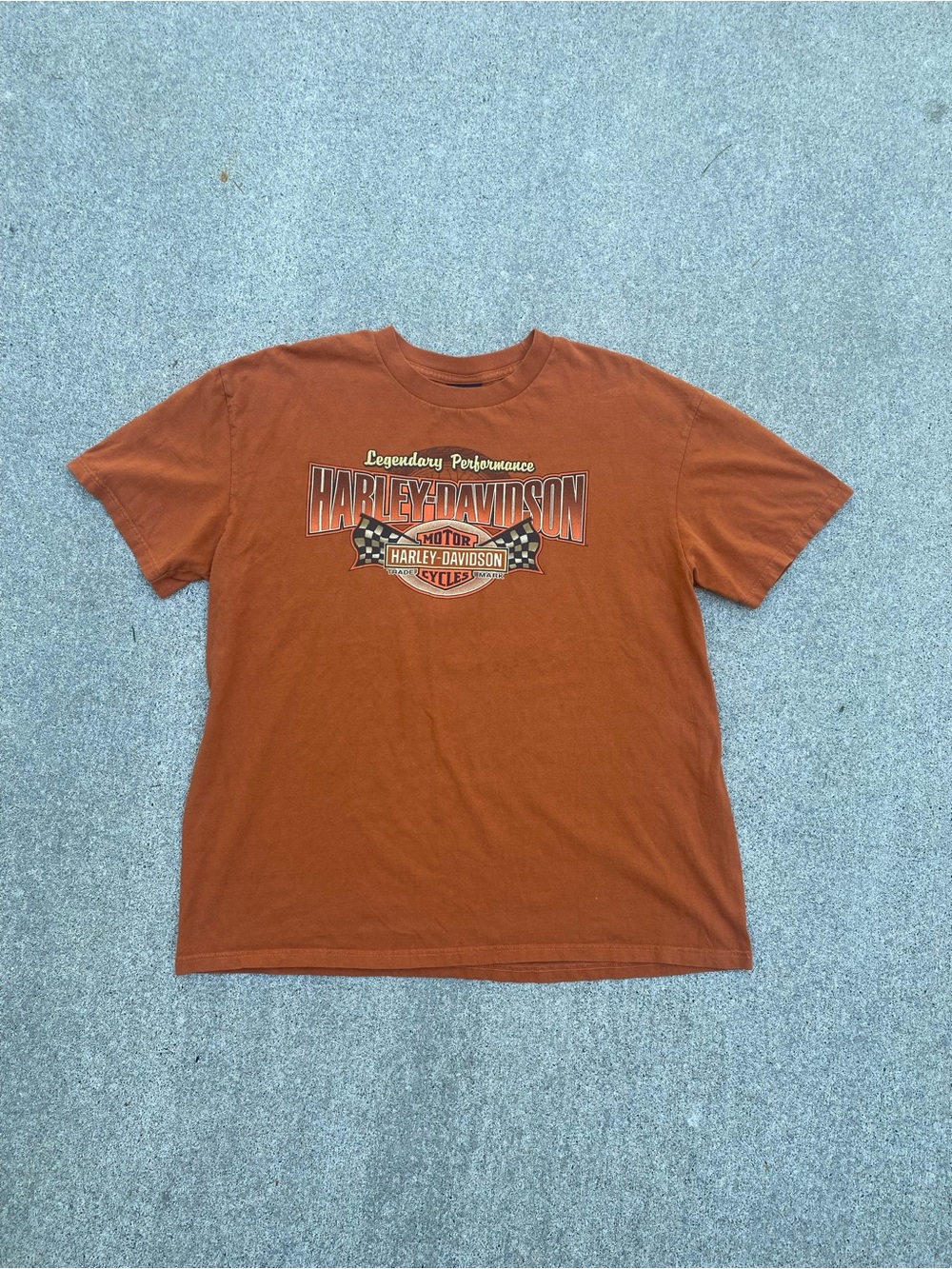 Harley-Davidson Men's Orange Graphic Logo Tee